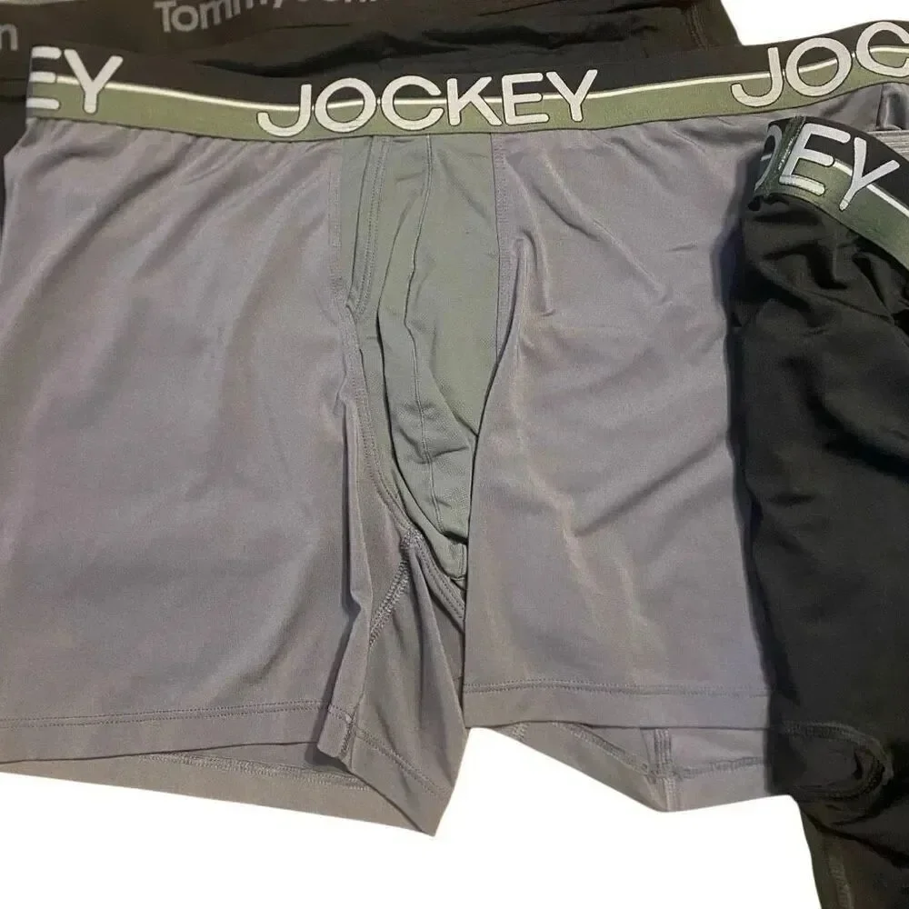 tommy john and Jockey boxer briefs set of 3 XL Black and grey